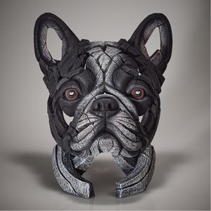 Sculture design busto bulldog francese soprammobile artigianale edge