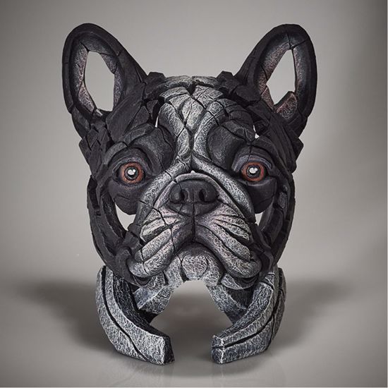 Sculture moderne design busto bulldog francese soprammobile artistico artigianale edge