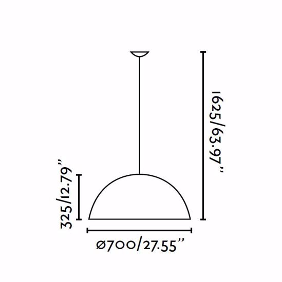 Grande lampadario per soggiorno cupola nero oro 70cm