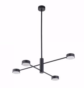 Lampadario moderno nero luci orientabili per soggiorno lampadine gx53