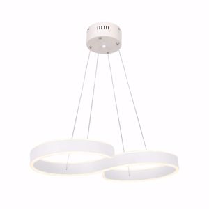 Lampadario infinito design moderno bianco led 50w 4000k