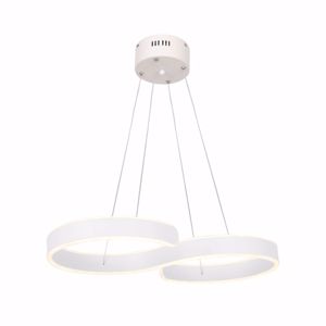 Lampadario infinito design moderno bianco led 50w 4000k luce naturale