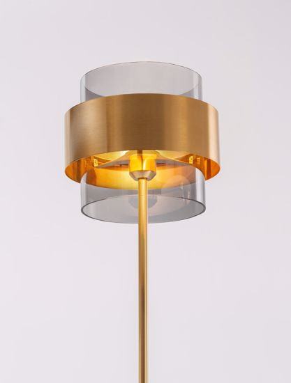 Piantana lampada da terra oro moderna design per salotto soggiorno