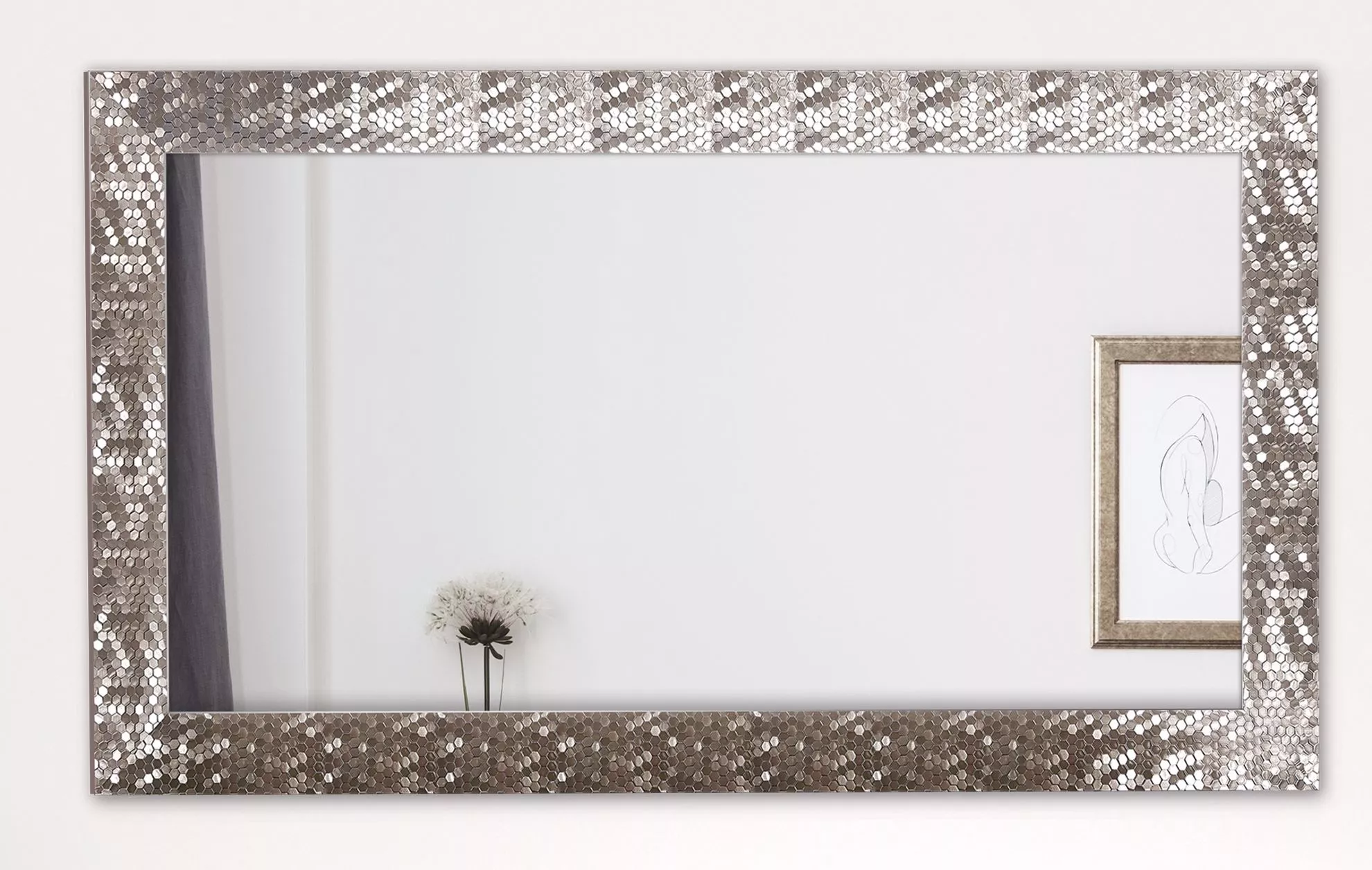 Specchiera da parete rettangolare 40x130 stile contemporaneo
