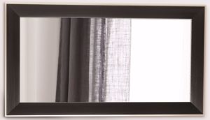 Specchio da parete 40x130 cornice nero bordo champagne per camera da letto
