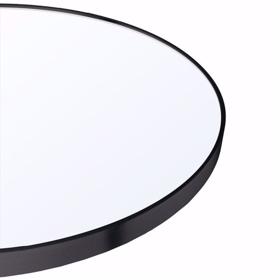 Specchio da bagno rotondo 90cm cornice telaio nero design moderno