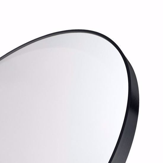 Specchio da bagno rotondo 90cm cornice telaio nero design moderno