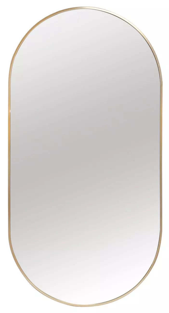 Specchio ovale 40x80 da parete design moderno con cornice oro per
