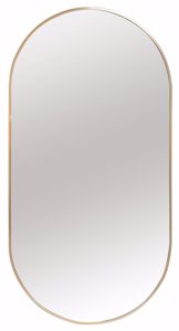 Specchio ovale 40x80 da parete design moderno con cornice oro per bagno