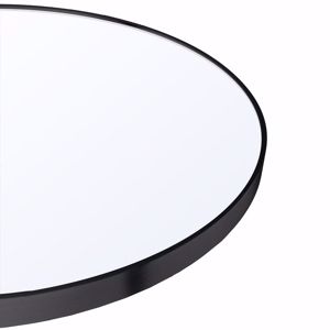 Specchio ovale da parete per bagno 50x100 design moderno cornice nera