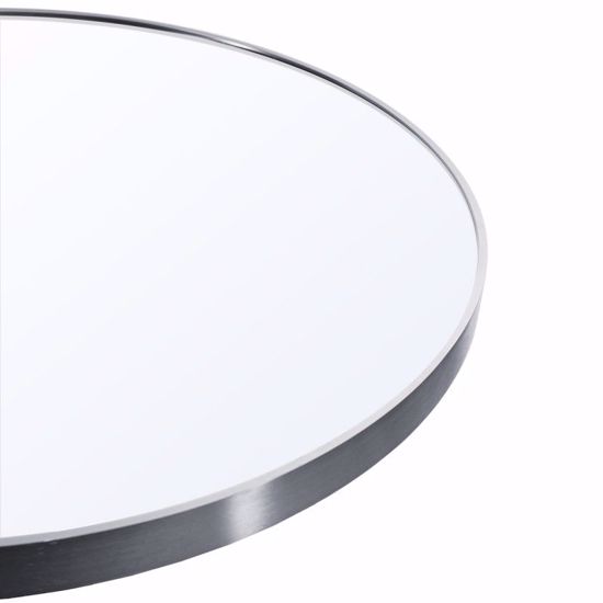 Specchio ovale da parete per bagno moderno 50x100 cornice argento