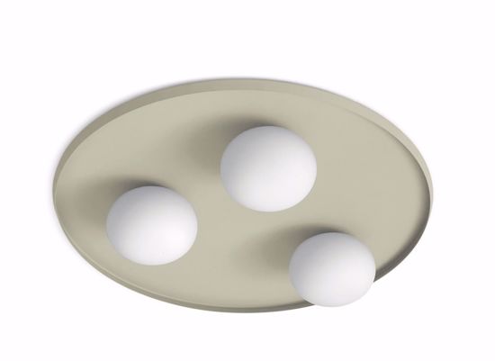Sforzin miloox pot plafoniera moderna tre sfere per salotto grigio cenere