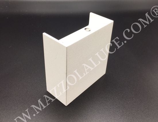 Applique led 6w 4000k metallo bianco moderna cubo quadrato schiacciato