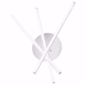 Applique led 3000k gea tullia metallo bianco design per soggiorno