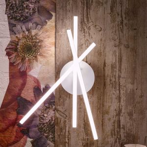 Applique led 3000k gea tullia metallo bianco design per soggiorno