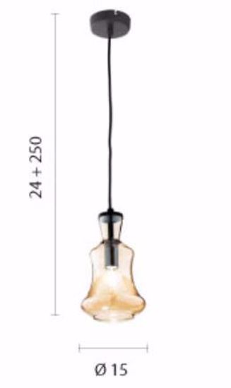 Ondaluce pin lampade a sospensione vetro ambra cavo regolabile per isola