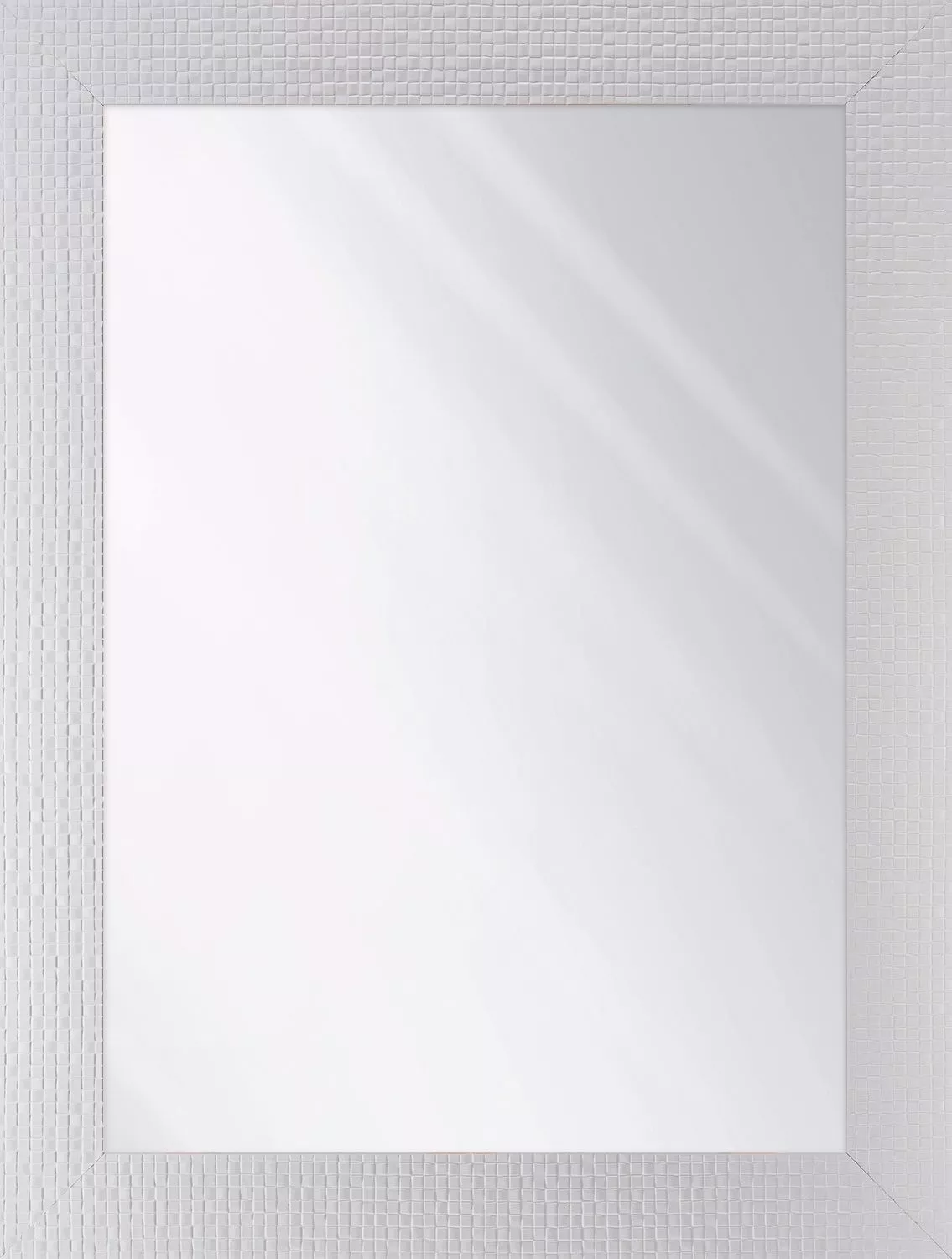 Specchio da parete con cornice pixel bianca moderna 50x100 verticale  orizzontale - 717B