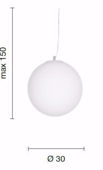 Lampada a sospensione sfera vetro bianco per tavolo da pranzo ondaluce area