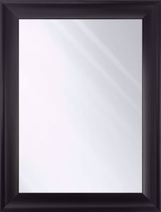 Specchio a muro 60x120 rettangolare cornice ondulata nera design
