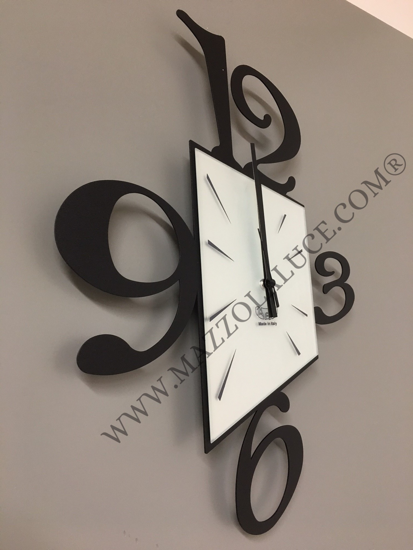 Orologio da parete nero moderno quadrato per soggiorno