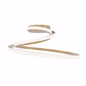 Plafoniera led 40w tricolore oro design moderna luminosa