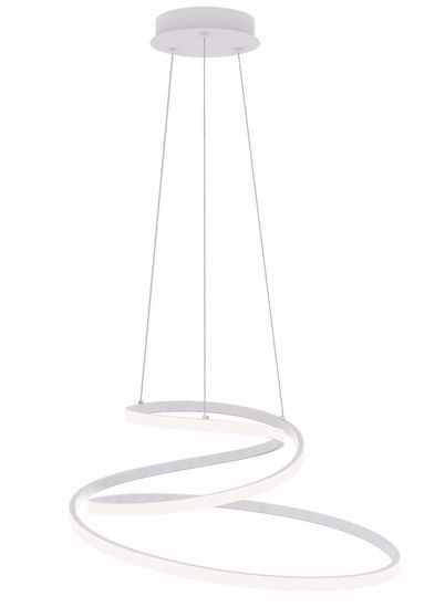 Lampadario per salotto led metallo bianco design moderno tricolor