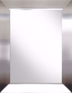 Specchio rettangolare da parete 50x100 cornice argento