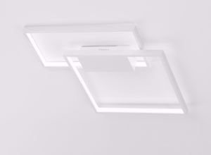 Plafoniera design moderna bianca led dimmerabile 30w 3000k per soggiorno
