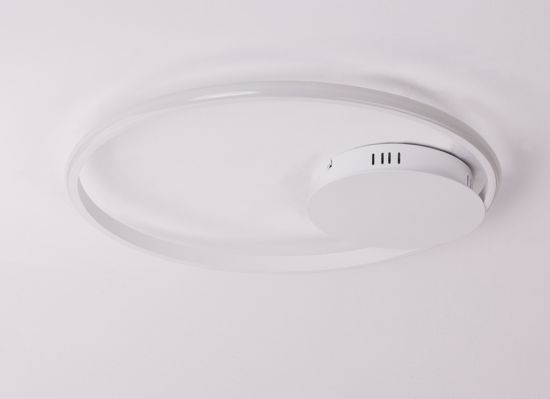 Plafoniera cerchio bianco led 32w 3000k dimmerabile design moderna