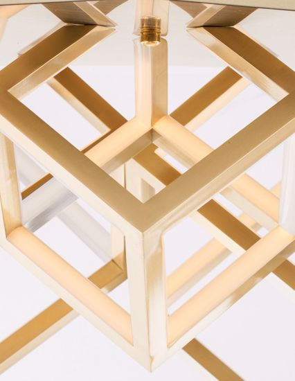 Plafoniera cubi oro da soffitto design led 110w 3000k dimmerabile