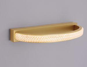 Applique led 3000k curvo colore oro design moderno elegante per salone