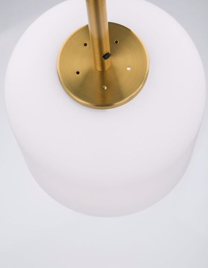 Lampadario per camera dal letto vetro bianco oro ottone design moderna