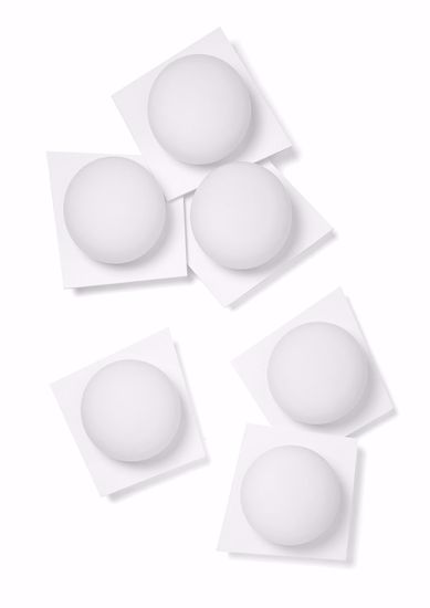 Plafoniera gesso bianco moderna sfera vetro sforzin cicladi