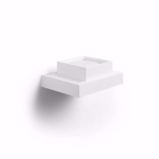Sforzin tecnico applique moderna sibari quadrato gesso bianco gx53