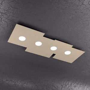 Plafoniera design moderna sagomata tortora sabbia top light plate