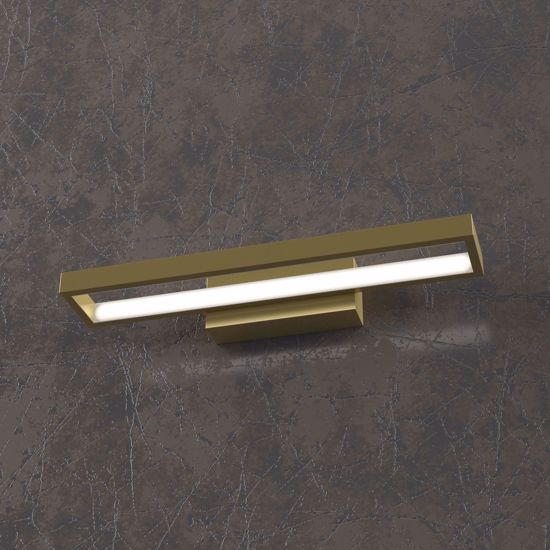 Toplight applique led 3000k moderna squadrata metallo oro satinato