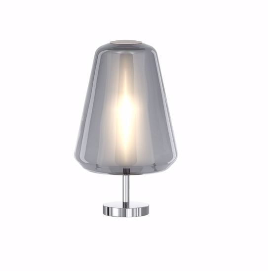 Toplight abatjour lampada da comodino vetro pirex fume design moderno