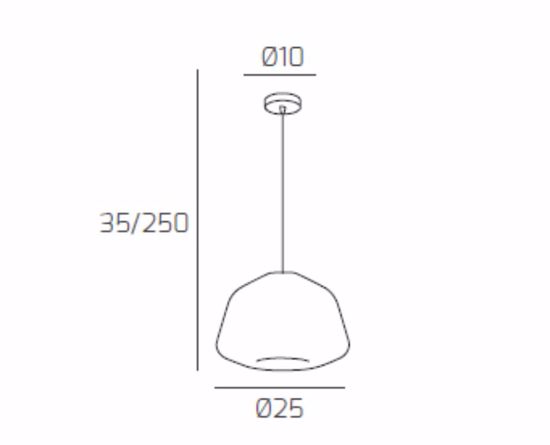 Toplight lampada moderna a sospensione ambra per bancone cucina vetro pirex
