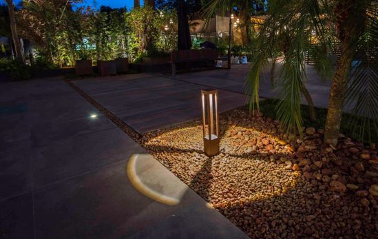 Lampione corten marrone led 10w 3000k da esterno ip54 illuminazione giardino