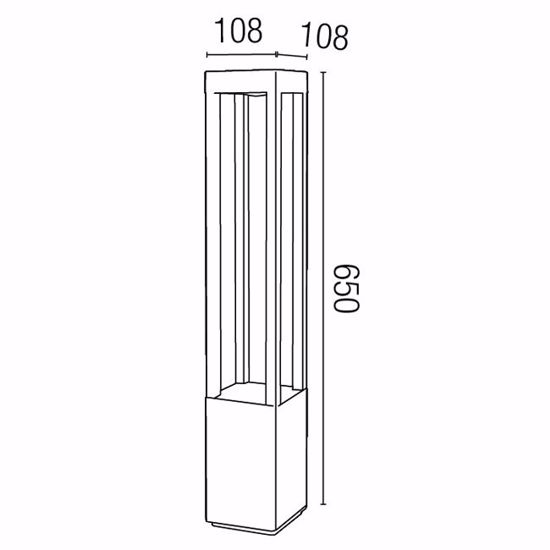 Lampione corten marrone led 10w 3000k da esterno ip54 illuminazione giardino