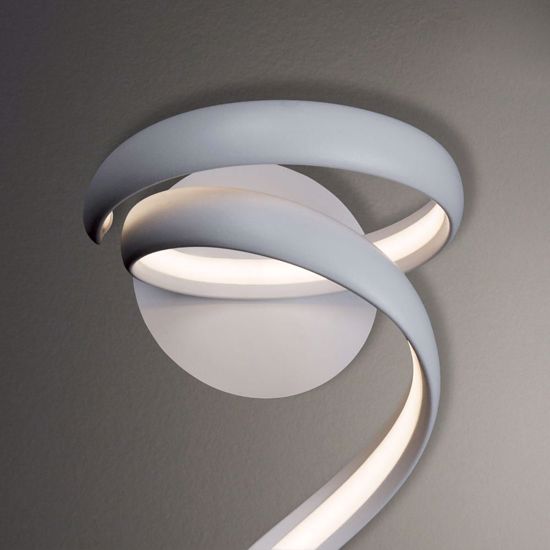 Vivida flame applique led 4000k metallo bianco design moderno