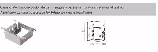 Controcassa alluminio derivazione da incasso per parete in  muratura