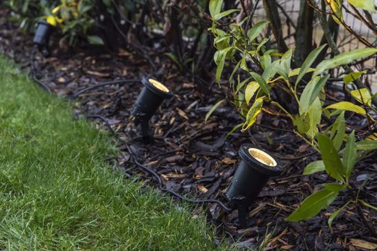 Faro orientabile da esterno con picchetto per prato giardino nero ip65