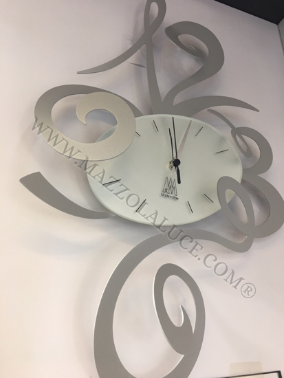 Orologio da parete alluminio moderno ovale