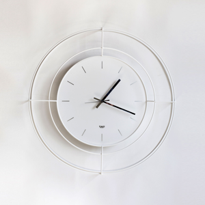 Orologio da parete bianco design minimal rotondo