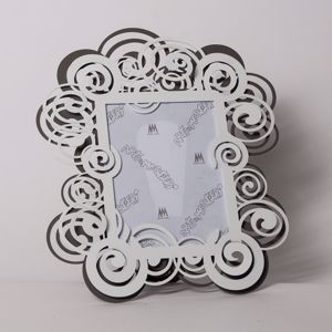 Portafoto moderno da tavolo colore bianco fango promozione fp