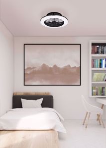 Ventilatore da soffitto moderno luce led tricolor telecomando incluso