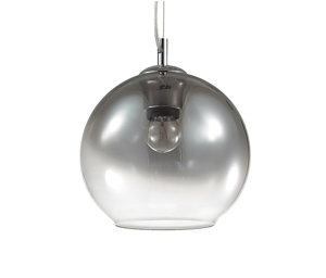 Lampada a sospensione per cucina sfera vetro cromo sfumato metallo cromo lucido