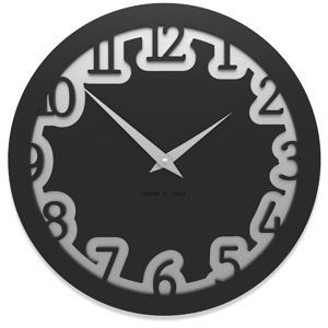 Orologio moderno da parete legno nero
