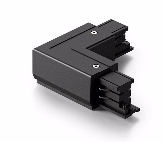 Giunto l per connessione elettrica meccanica per binario trifase nero gea luce